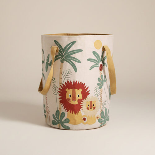 NOLA SAFARI – katoenen speelgoedmand met safari print